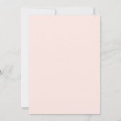 Oval Geometric Blush Pink Floral Couples Shower Invitation (Back)