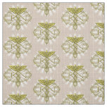 Oval Gold Caduceus RN Nurse Fabric