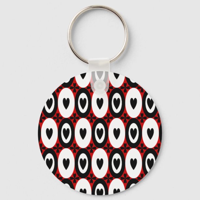 Oval Hearts Keychain (Front)