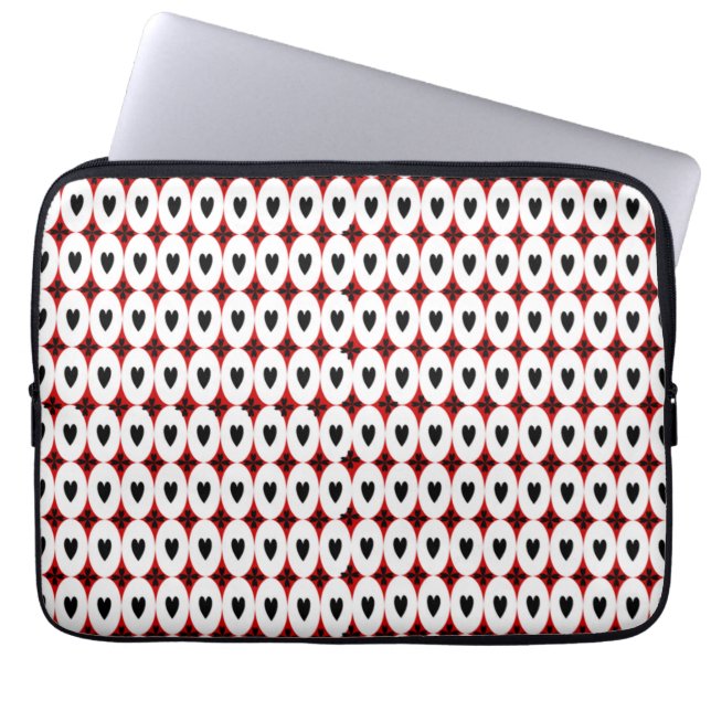 Oval Hearts Laptop Sleeve (Front)
