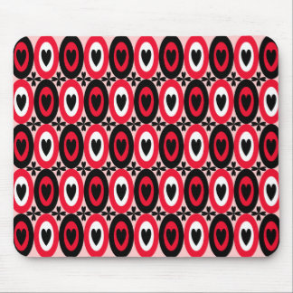 Oval Hearts Mouse Pad