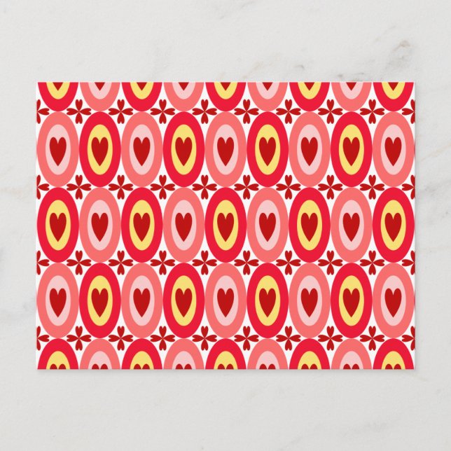 Oval Hearts Postcard (Front)