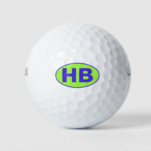 OVAL LOGO WITH CUSTOM INITIALS GOLF BALLS (Front)