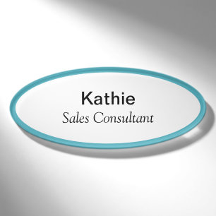 Oval Magnetic Name Tag Professional Title Badge