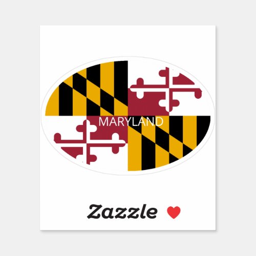 Oval Maryland Flag Sticker