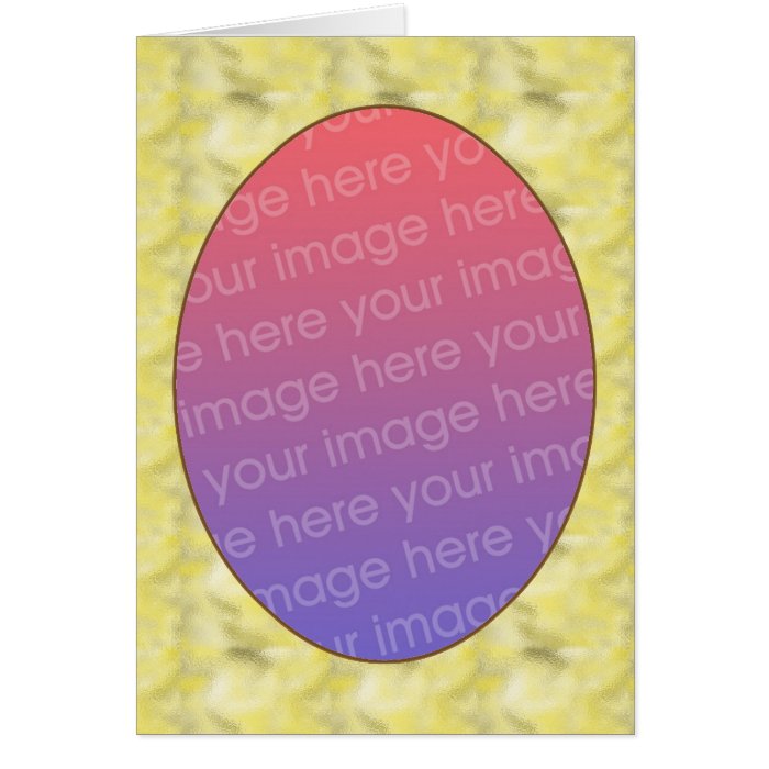 Oval mat template greeting card