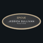 Oval Nametag Epique Realty Name Tag<br><div class="desc">Introduce yourself with this oval nametag with magnetic back.</div>