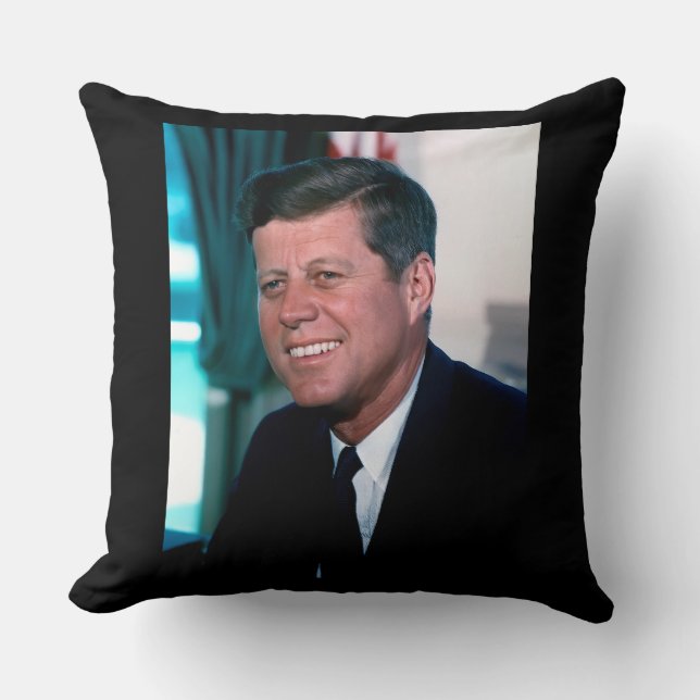 Oval Office of President John F. Kennedy Throw Pillow (Front)