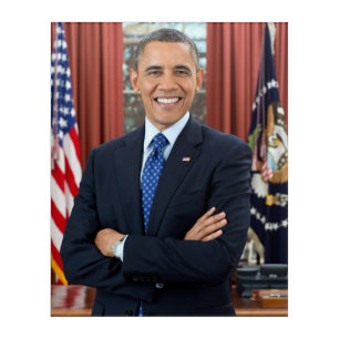 Oval Office Portrait, Obama Barack US President Acrylic Print