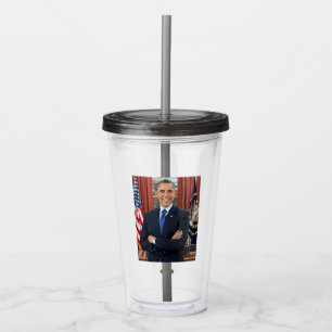 Oval Office Portrait, Obama Barack US President Acrylic Tumbler