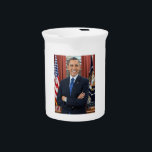Oval Office Portrait, Obama Barack US President Beverage Pitcher<br><div class="desc">Barack Obama served as the 44th President of the United States Oval Office Partait. His story is the American story; values from the heartland, a middle-class upbringing in a strong family, hard work and education as the means of getting ahead, and the conviction that a life so blessed should be...</div>
