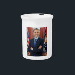 Oval Office Portrait, Obama Barack US President Beverage Pitcher<br><div class="desc">Barack Obama served as the 44th President of the United States Oval Office Partait. His story is the American story; values from the heartland, a middle-class upbringing in a strong family, hard work and education as the means of getting ahead, and the conviction that a life so blessed should be...</div>