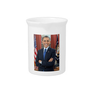 Oval Office Portrait, Obama Barack US President Beverage Pitcher