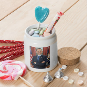 Oval Office Portrait, Obama Barack US President Candy Jar