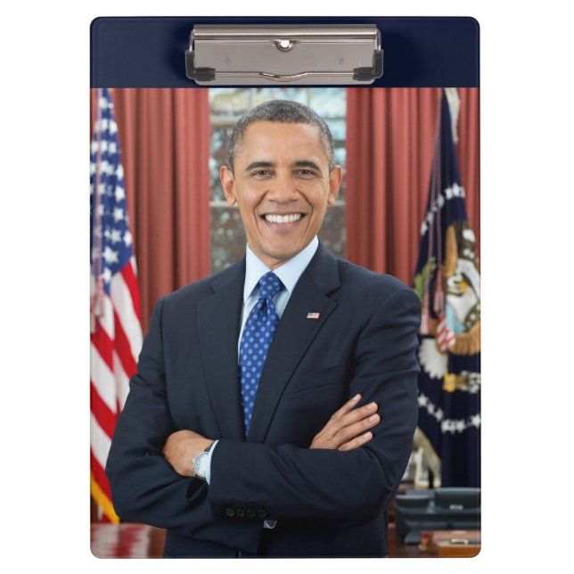 Oval Office Portrait, Obama Barack US President Clipboard (Front)