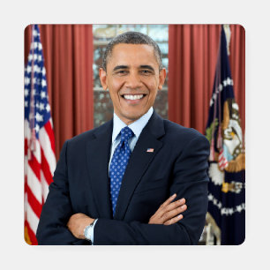Oval Office Portrait, Obama Barack US President Coaster Set