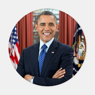 Oval Office Portrait, Obama Barack US President Coaster Set