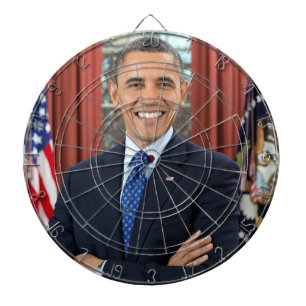 Oval Office Portrait, Obama Barack US President Dart Board