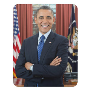 Oval Office Portrait, Obama Barack US President Door Sign