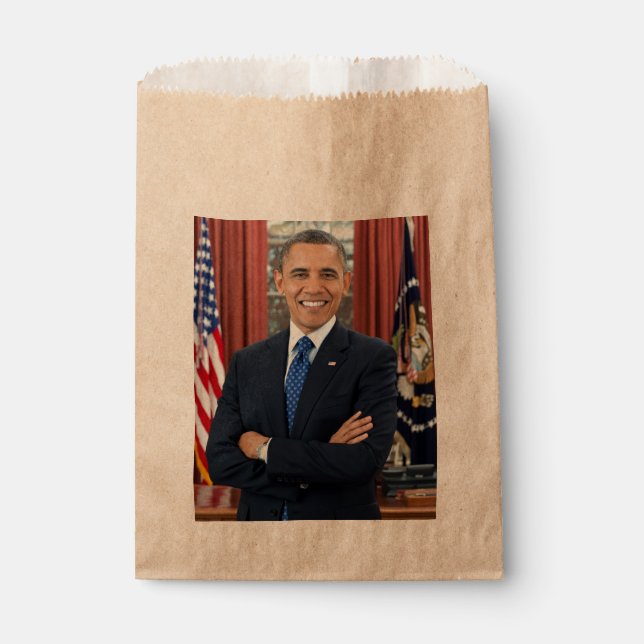 Oval Office Portrait, Obama Barack US President Favor Bag (Front)