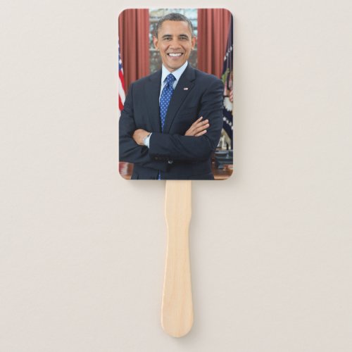 Oval Office Portrait Obama Barack US President Hand Fan