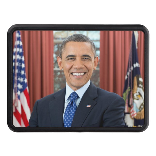 Oval Office Portrait, Obama Barack US President Hitch Cover (Front)