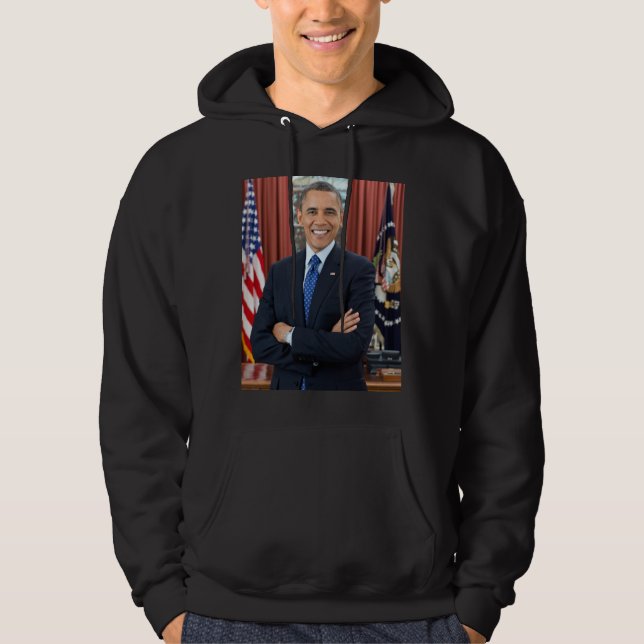 Oval Office Portrait, Obama Barack US President Hoodie (Front)