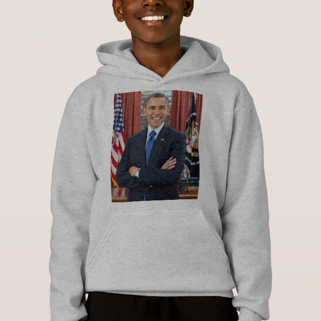 Oval Office Portrait, Obama Barack US President Hoodie (Front)