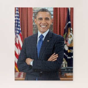 Oval Office Portrait, Obama Barack US President Jigsaw Puzzle
