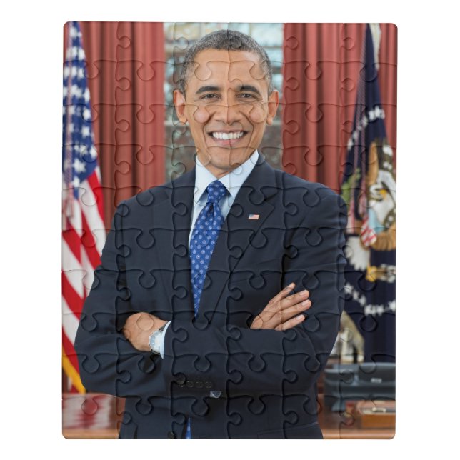 Oval Office Portrait, Obama Barack US President Jigsaw Puzzle (Puzzle Vertical)