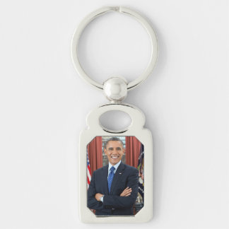 Oval Office Portrait, Obama Barack US President Keychain