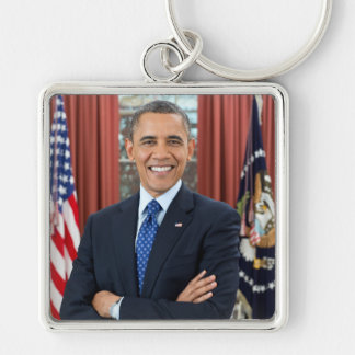 Oval Office Portrait, Obama Barack US President Keychain