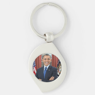 Oval Office Portrait, Obama Barack US President Keychain