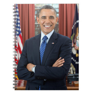 Oval Office Portrait, Obama Barack US President Notebook
