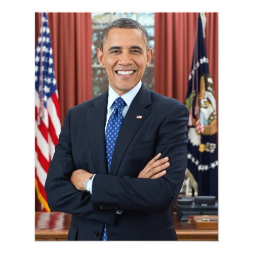 Oval Office Portrait Obama Barack US President Photo Print
