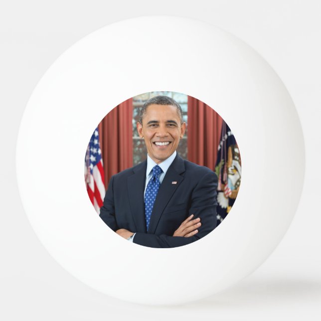 Oval Office Portrait, Obama Barack US President Ping Pong Ball (Front)