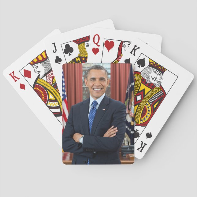 Oval Office Portrait, Obama Barack US President Poker Cards (Back)