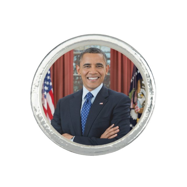 Oval Office Portrait, Obama Barack US President Ring (Front)