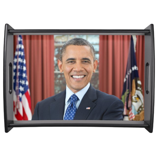 Oval Office Portrait, Obama Barack US President Serving Tray (Front)