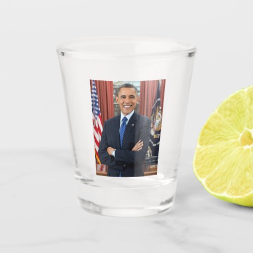 Oval Office Portrait Obama Barack US President Shot Glass