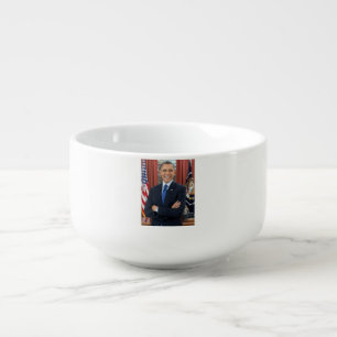 Oval Office Portrait, Obama Barack US President Soup Mug