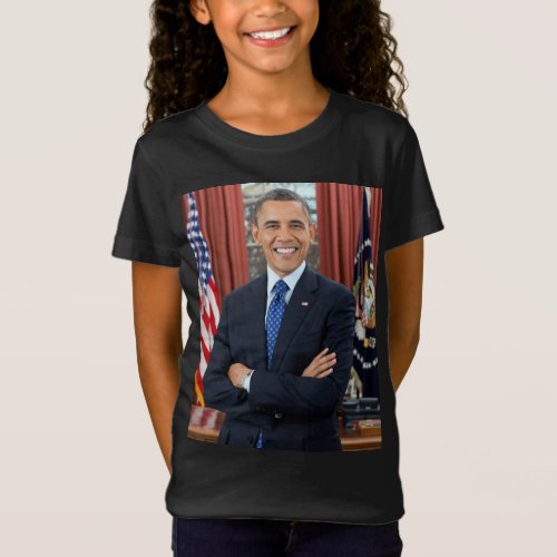 Oval Office Portrait Obama Barack US President T_Shirt