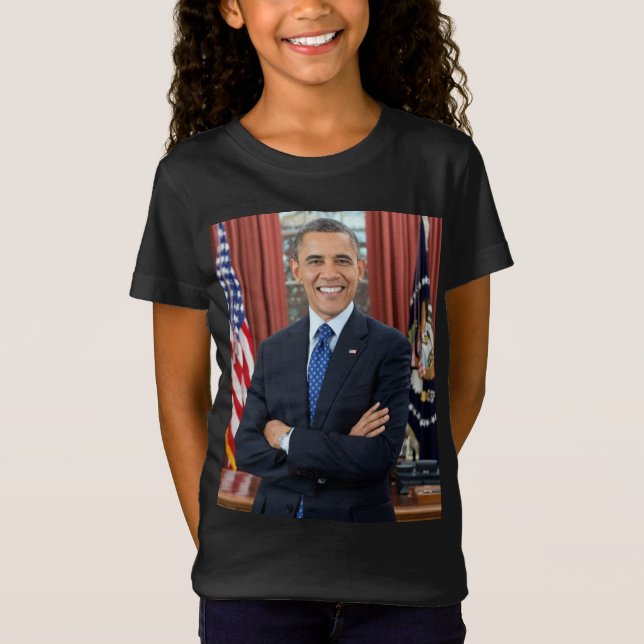 Oval Office Portrait, Obama Barack US President T-Shirt (Front)