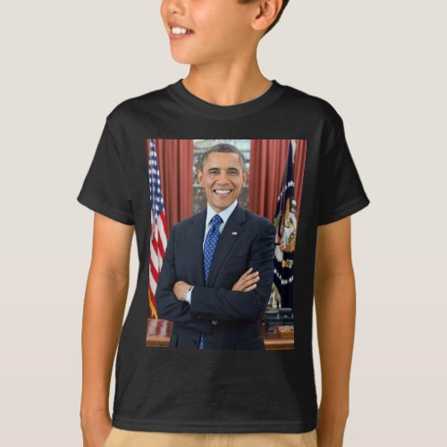 Oval Office Portrait Obama Barack US President T_Shirt