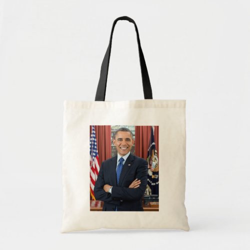 Oval Office Portrait Obama Barack US President Tote Bag