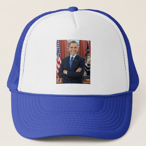 Oval Office Portrait Obama Barack US President Trucker Hat