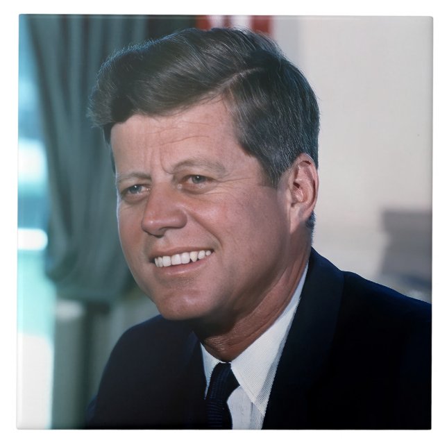 Oval Office President John Jack F. Kennedy Ceramic Tile (Front)