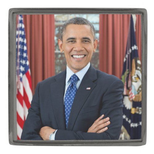 Oval Office US 44th President Obama Barack  Gunmetal Finish Lapel Pin