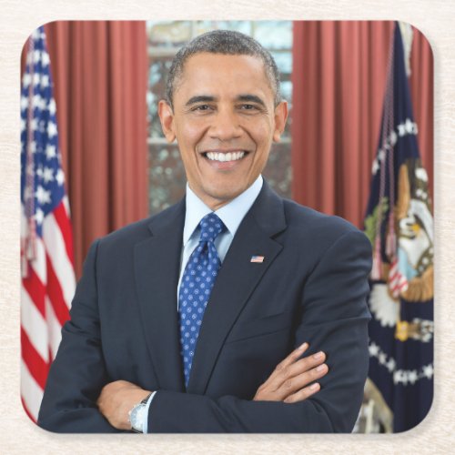 Oval Office US 44th President Obama Barack  Square Paper Coaster