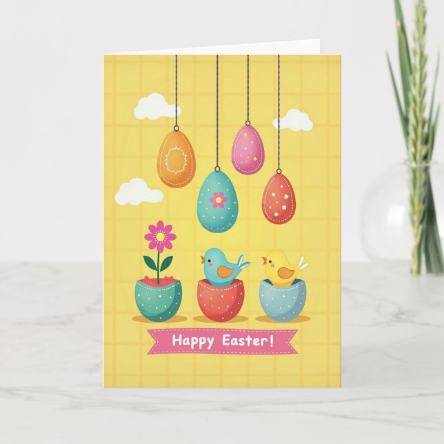 Oval Ornament Springtime Card (Front)